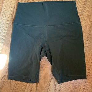 Olive Green Align Shorts 8inch